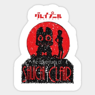 GLEIPNIR: THE ADVENTURES OF SUICHI & CLAIR (WHITE) GRUNGE STYLE Sticker